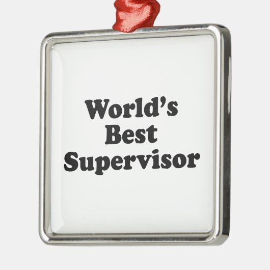 De Beste Supervisor van de wereld Metalen Ornament (Links)