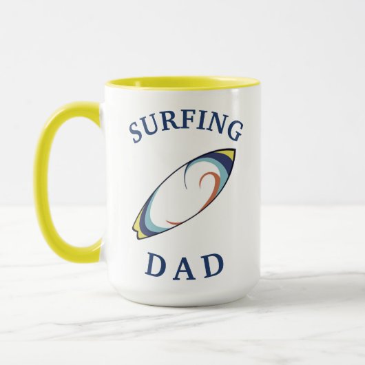 De beste 'SURFING DAD' ooit!  Vaderdag Mok (Links)