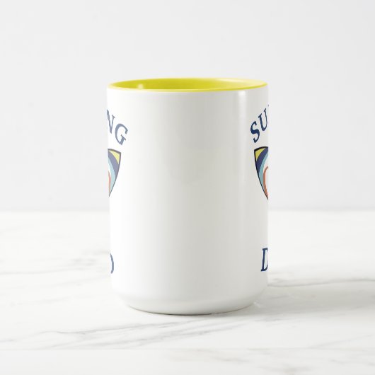 De beste 'SURFING DAD' ooit!  Vaderdag Mok (Midden)