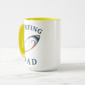 De beste 'SURFING DAD' ooit!  Vaderdag Mok (Voorkant links)