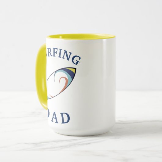 De beste 'SURFING DAD' ooit! Vaderdag Mok (Voorkant links)