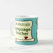 De Beste Taaldocent ter Wereld. Koffiemok (Voorkant links)