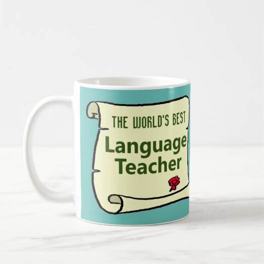 De Beste Taaldocent ter Wereld. Koffiemok (Links)