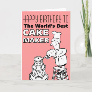 De beste taartmaker ter wereld - Happy Birthday Kaart