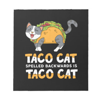 De beste Taco Cat Spelling Backted is Taco Cat Notitieblok