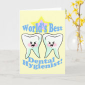 De Beste TandHygiënist van werelden Kaart (Gele Bloem)