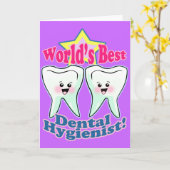 De Beste TandHygiënist van werelden Kaart (Gele Bloem)