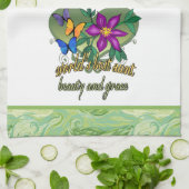 De beste tante Beauty en Grace ter wereld Theedoek (Gevouwen)