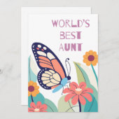 De beste tante ter wereld feestdagenkaart (Voorkant / Achterkant)