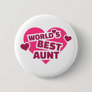 De beste tante ter wereld ronde button 5,7 cm
