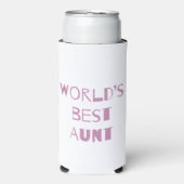 De beste tante ter wereld seltzer blikjeskoeler (Seltzer Voorkant)