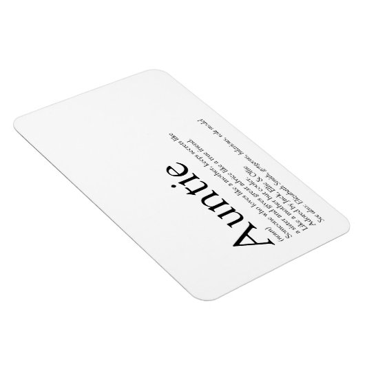 De beste tante ter wereld, tante, Tia Definition Magneet (Rechterzijde)