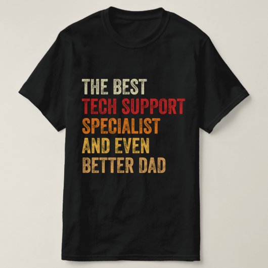 De beste technische ondersteuningsspecialist en no t-shirt (Design voorkant)