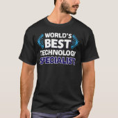 De beste technologiespecialist ter wereld t-shirt (Voorkant)