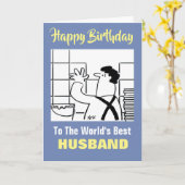 De beste Tegel Fitter DIY Expert Man Verjaardag Kaart (Gele Bloem)