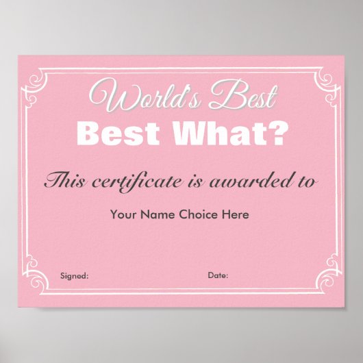 De beste ter wereld poster (Voorkant)