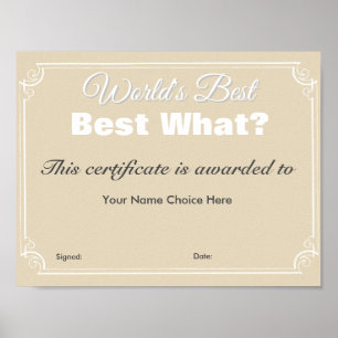 De beste ter wereld poster