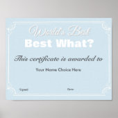 De beste ter wereld poster (Voorkant)