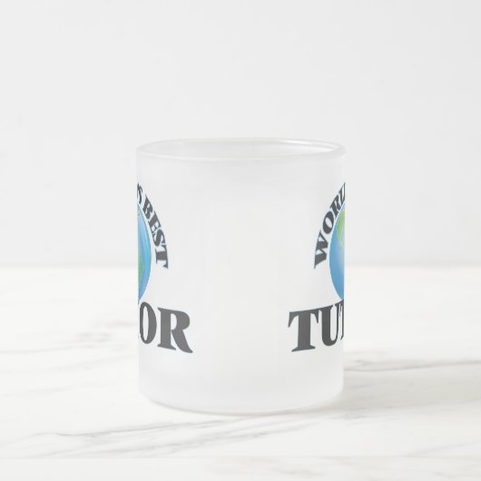 De beste testvolger ter wereld matglas koffiemok (Center)