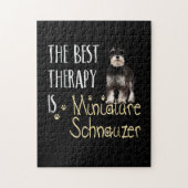 De beste thearapy is Miniatura Schnauzer Legpuzzel (Verticaal)