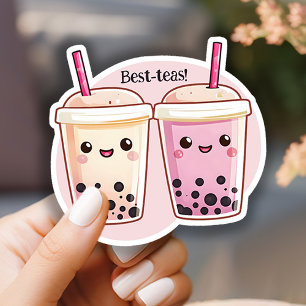 De beste theesoorten Boba Tea Kawaii Sticker