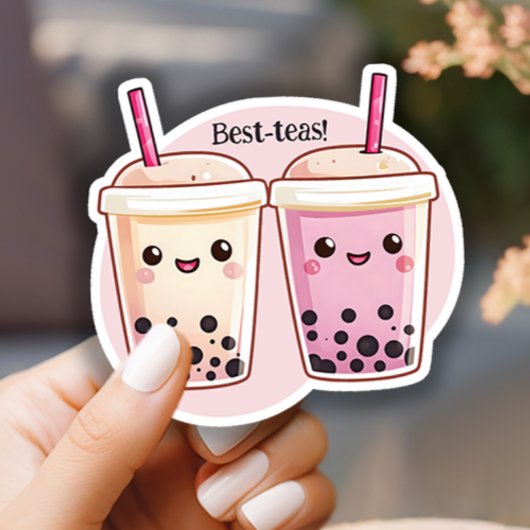 De beste theesoorten Boba Tea Kawaii Sticker