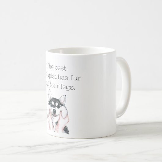 De beste therapeut heeft een mok van vier benen en (Voorkant rechts)
