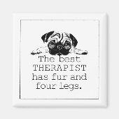 De beste Therapist heeft vier benen en vier benen Magneet (Voorkant)