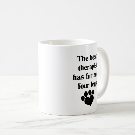 De beste Therapist heeft vier benen Mok (Voorkant rechts)