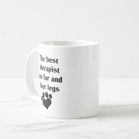 De beste Therapist heeft vier benen Mok (Voorkant links)