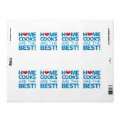 De beste thuisbankjes etiket (Full Sheet)