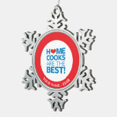 De beste thuisbankjes tin sneeuwvlok ornament (Rechts)