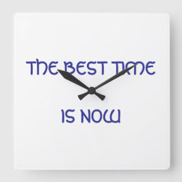 De beste tijd is nu vierkante klok
