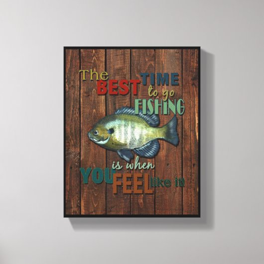 De beste tijd om te gaan Vist, 8 x 10-inch omcirke Canvas Afdruk (Voorkant)