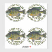 De beste tijd om te gaan Vist blauwe kieuwvis Sticker (Vel)