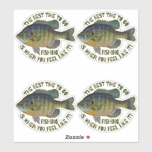 De beste tijd om te gaan Vist blauwe kieuwvis Sticker (Vel)