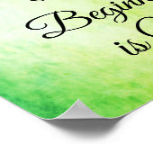 De beste tijd voor Nieuw Begin is nu Motivatie Poster (Hoek)