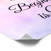 De beste tijd voor Nieuw Begin is nu Motivatie Poster (Hoek)