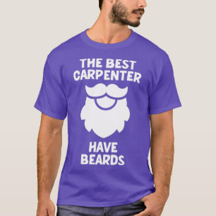 De beste timmerman heeft baard met tapijtschelp. t-shirt