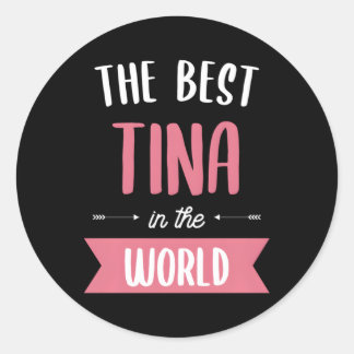 De beste Tina ter wereld Ronde Sticker