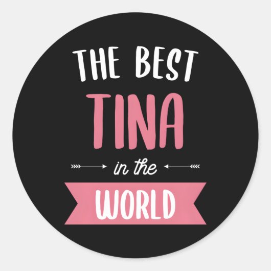 De beste Tina ter wereld Ronde Sticker (Voorkant)