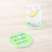 De beste tonic heeft een grote gin erin zandsteen onderzetter (Zijkant)