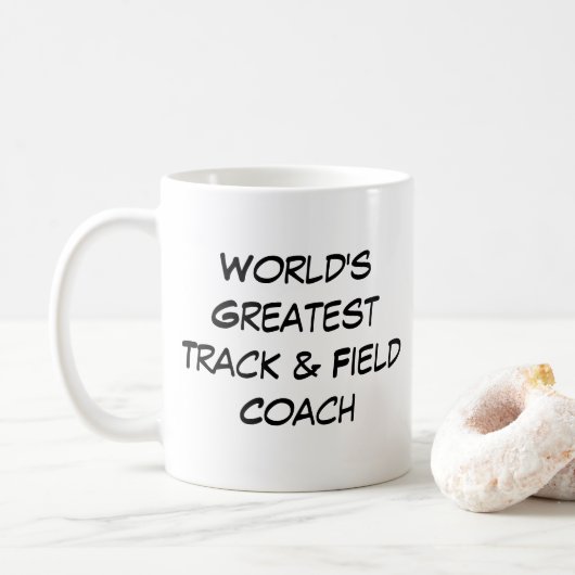 De beste track & field coach ter wereld koffiemok (Met donut)