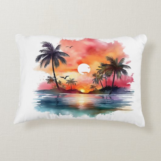 De beste trandes populaire design zonsopgang pilo accent kussen (Achterkant)