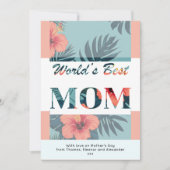 De beste Tropische Bloemen Moederdag Feestdagenkaart (Voorkant)
