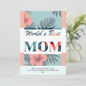 De beste Tropische Bloemen Moederdag Feestdagenkaart (Staand voorkant)