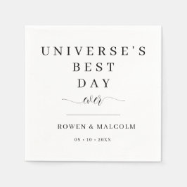 De beste trouwdag ooit in het universum servet