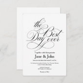 De beste trouwdag ooit uitnodiging (Voorkant / Achterkant)