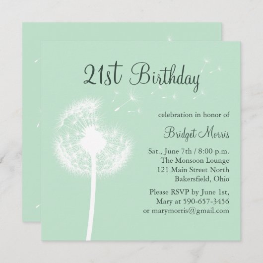 De beste Uitnodiging van de Vergroting van de 21st (Voorkant / Achterkant)