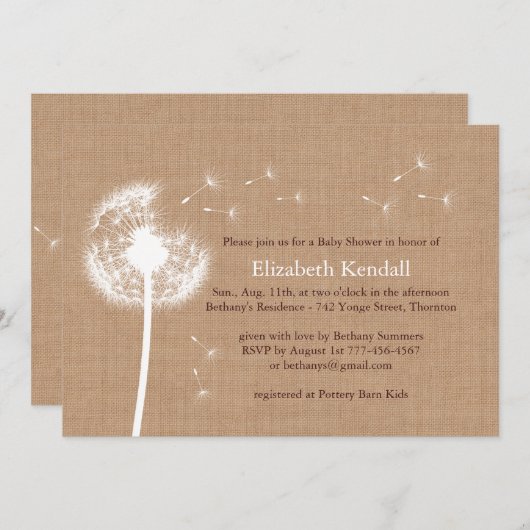 De beste Uitnodiging van het Baby shower van de Ve (Voorkant / Achterkant)